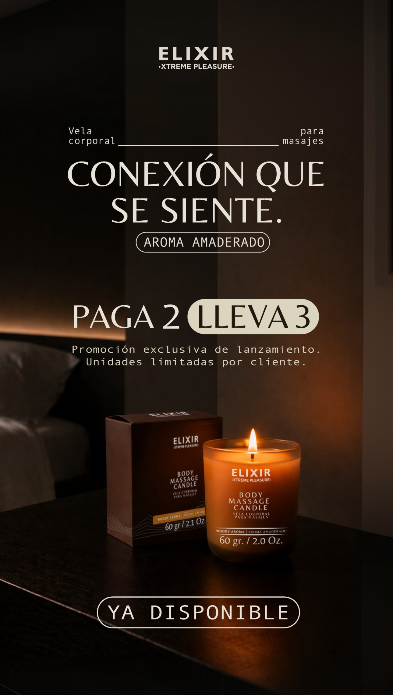 Vela Para Masajes Corporales Elixir